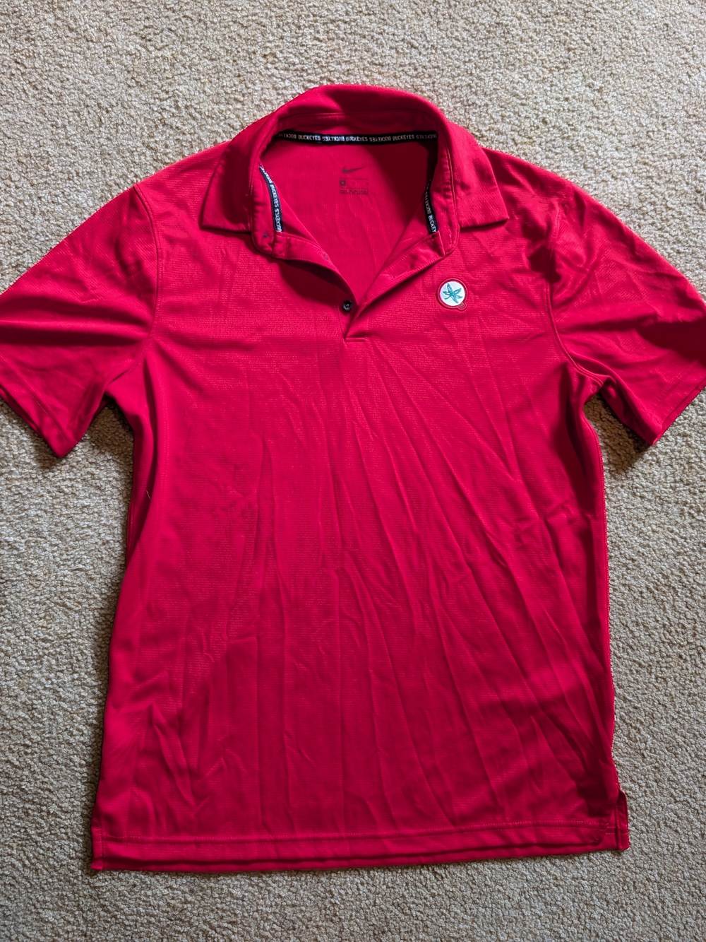 Ohio State Nike Men's Red Short-Sleeve Polo